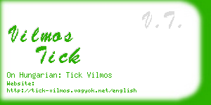 vilmos tick business card